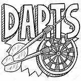 Dart Darts Dardos Darten Dartborden sketch template
