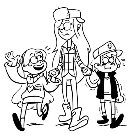gravity falls coloring pages    print