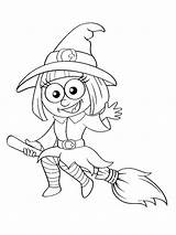 Witch Halloween Coloring Pages Broom Cute Colouring Colour Printable Heks Primarygames Pdf Coloriage Imprimer Coloringpage Ca Kleurplaten Easy Check Category sketch template