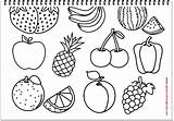 Fruits Drawing Coloring Fresh Pages Kids Draw sketch template
