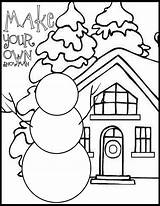 Coloring Pages Snowman Winter Christmas Preschool Printable Sheets Kindergarten Kids Colouring Worksheets Own sketch template