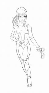 Coloring Samus Suit Zero Metroid Line Sugargrl14 Popular Deviantart Coloringhome sketch template