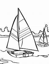 Water Coloring Pages Sailboat Sail Printable Color Print Sailing Kids Colouring Adult Clipart Comments sketch template