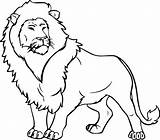 Coloring Jungle Pages Lion Kids sketch template