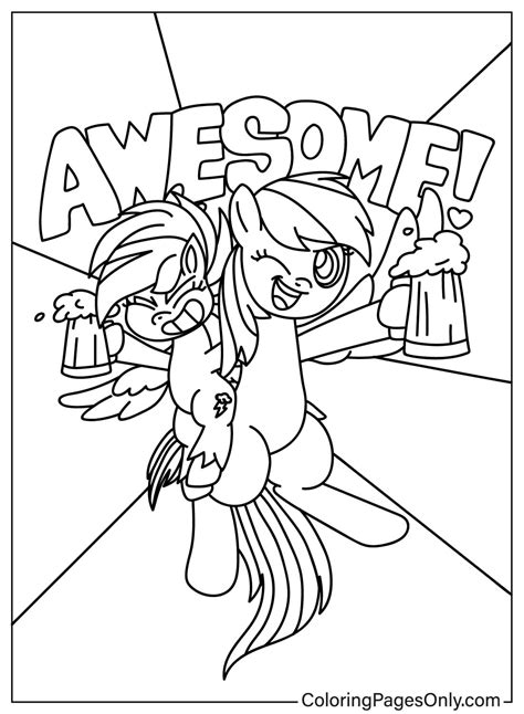 coloring page rainbow dash  printable coloring pages