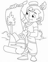 Krishna Coloring Pages Baby Little Getcolorings Color sketch template