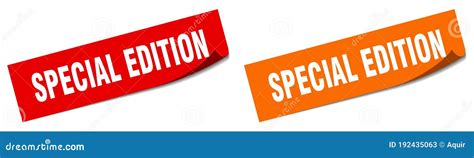 special edition sticker special edition sign set stock vector