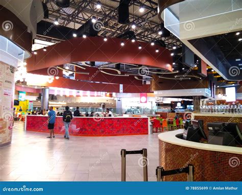 food court   shopping mall  noida delhi editorial stock image