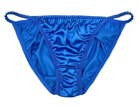 Satin String Bikini Panties 5 Pack L Gem