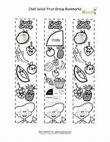 Coloring Food Fruit Nutrition Kids Group Bookmarks Myplate Activity Groups Worksheet Education Pages Solus Chef Sheet Printable Plate Color Activities sketch template