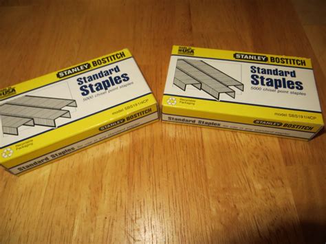 12 232 Stanley Bostich Sbs19 1 4cp 5000 Pack Chisel Point Standard Staples