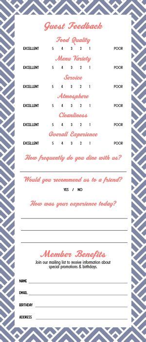 guest comment card template  musthavemenus