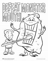 Pediatric Monster Defeat Teeth Getdrawings Tooth sketch template