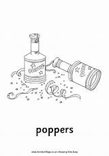 Party Colouring Poppers Coloring Pages Birthday Year Visit Girl sketch template