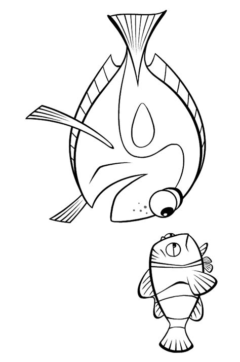 coloring page ocean fish