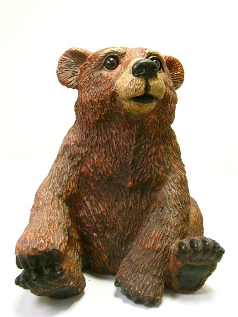 vintage bear figurine woodland plastic wild life