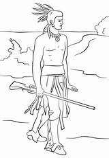 Coloring Pages Native Squanto American Iroquois Americans Printable Colouring Indians Supercoloring Thanksgiving Sheets Template Tribes Divyajanani sketch template