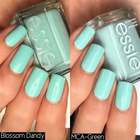 lovefreshpaint essie mint candy apple  blossom dandy