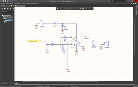 create  pcb schematic altium designer