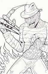 Freddy Krueger Coloring Pages Jason Drawing Halloween Color Colouring Hand Horror Adult Printable Google Voorhees Drawings Vs Zoeken Sheets Scary sketch template