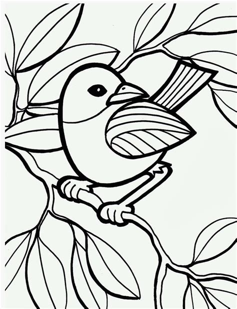 coloring page world bird  branch