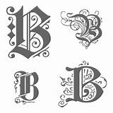 Manuscript Illuminated Letter Letters Printable Alphabet Printablee Medieval sketch template
