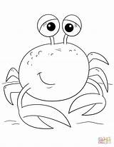 Crab Krab Colorare Cangrejo Kolorowanki Kolorowanka Granchi Słodki Animowany Supercoloring Bambini Drukuj sketch template