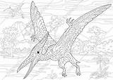 Pterodactyl Dinosaurus Pterosaur Mandalas Dinosaurios Kleurplaten Dieren Dinosauro Spinosaurus Downloaden Omnilabo sketch template