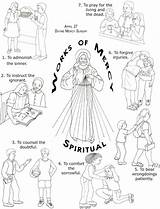 Mercy Coloring Pages Catholic Works Kids Corporal Divine Worksheet Spiritual Activities Jesus Watson Mass Printable 25 Sunday Education Crafts School sketch template