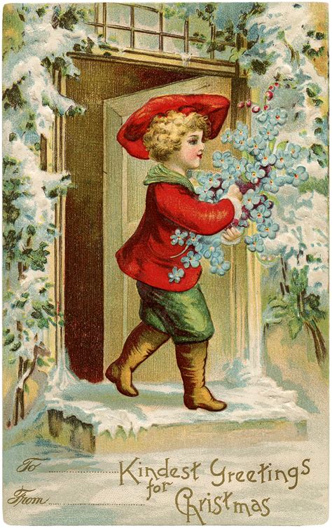 antique christmas tag download the graphics fairy