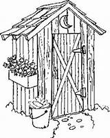 Outhouse Drawing Drawings Paintingvalley sketch template