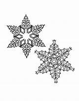 Coloring Snowflakes sketch template