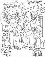 Jesus Coloring Children Pages Kids Printable Christ People Color Primary Gospel Line Parents Meeting Print Greeting sketch template