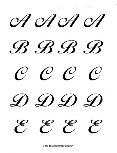 alphabet royal icing transfer template liffey script uppercase