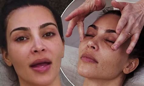 kim kardashian unveils her makeup free complexion while scrubbing off