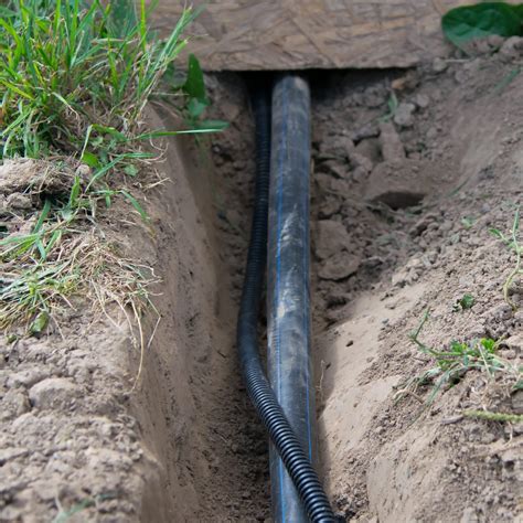 burying underground electrical cable