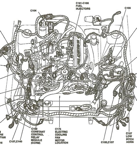 ford mustang  engine diagram