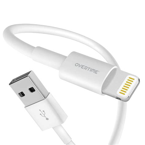 overtime iphone cable apple mfi certified lightning iphone cable ft ipad cable white