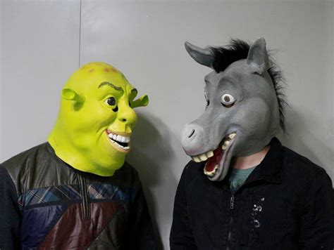 latex shrek maskdonkey head mask costume mask halloween shrek donkey