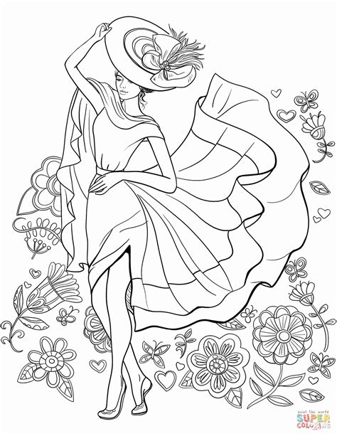 fashion coloring pages  girls  getdrawings