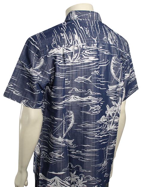 quiksilver waterman poipu beach button  shirt estate blue  sale  surfboardscom