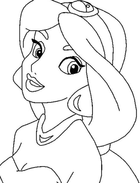 printable disney princess jasmine coloring page  printable coloring pages