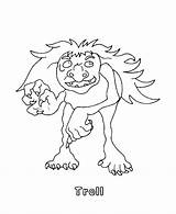 Coloring Mythical Troll Pages Creature Trolls Sheets Medieval Creatures Printable Ugly Animals Fantasy Popular Beast Library Clipart sketch template