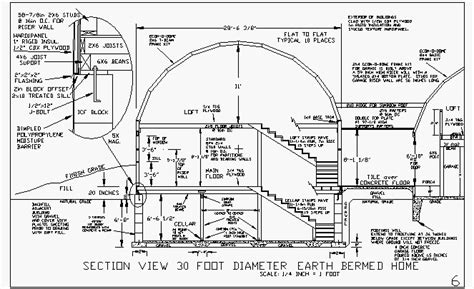 dome home photo northern dome plans   north dome earth bermed dome home section view