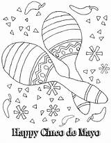 Coloring Mayo Cinco Pages Printable Kids Fiesta Color Mexican Maracas Print Printables Drawing Crafts Coloring4free Worksheets Activities Cactus Colouring Adult sketch template