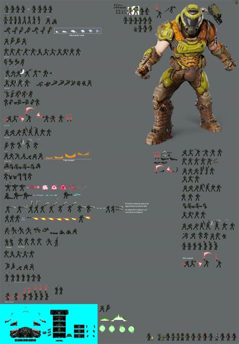 doom slayer sprite sheet  xxalexsmashxx  deviantart