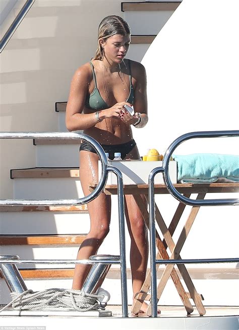sofia richie cools off with a quick shower during saint tropez yacht cruise daily mail online