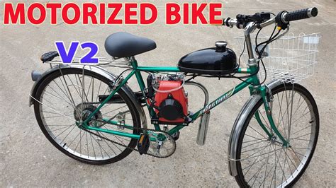 build  motorized bike  home    stroke cc engine tutorial youtube