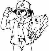 Ash Coloring Ketchum Pages Getcolorings sketch template
