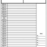 daily appointment sheet